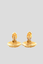 Load image into Gallery viewer, Gold Coco Statement Clip On Earrings by Chanel
