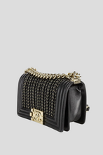 Load image into Gallery viewer, Black Limited Edition Embroidered Small Boy Bag by Chanel
