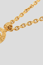 Load image into Gallery viewer, Gold Coco Medallion Pendant Necklace by Chanel
