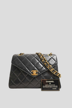 Load image into Gallery viewer, Black Lambskin Coco Chain Shoulder Bag by Chanel
