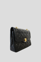 Load image into Gallery viewer, Black Bi-Color Hardware Lambskin Matelasse Paris Limited Double Flap Bag by Chanel
