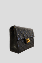 Load image into Gallery viewer, Black GHW Lambskin 17cm Mini Flap Bag by Chanel
