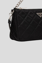 Load image into Gallery viewer, Black Diamond Quilted Nylon Shoulder Bag by Prada
