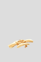 Load image into Gallery viewer, Gold Coco Clover Bow Pin Brooch by Chanel
