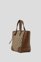 Load image into Gallery viewer, Brown GG Canvas and Leather Mini Tote Bag by Gucci
