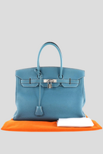 Load image into Gallery viewer, Blue Jean PHW Birkin 35 Togo Leather Bag by Hermès
