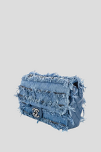 Load image into Gallery viewer, Blue Denim RHW Frayed Medium Flap Bag by Chanel
