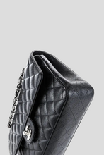 Load image into Gallery viewer, Black SHW Caviar Medium Classic Double Flap Bag by Chanel
