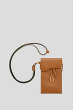 Load image into Gallery viewer, Cognac Goatskin Saddle Multifunction Pouch by Dior
