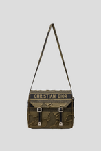 Load image into Gallery viewer, Green Camouflage Embroidery Diorcamp Bag by Dior
