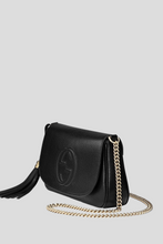 Load image into Gallery viewer, Black Interlocking GG Soho Shoulder Bag by Gucci
