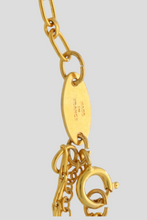 Load image into Gallery viewer, Gold Lion Medallion Trio Chain Necklace by Chanel
