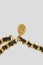 Load image into Gallery viewer, Gold Metal Lambskin Medallion Chain Belt Necklace by Chanel
