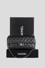 Load image into Gallery viewer, Black SHW Caviar East West Classic Flap Bag by Chanel
