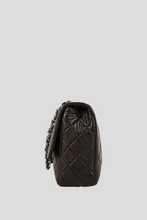 Load image into Gallery viewer, Black SHW Lambskin Jumbo Soft Single Flap Bag by Chanel
