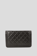 Load image into Gallery viewer, Black GHW Lambskin Boy Wallet On Chain by Chanel
