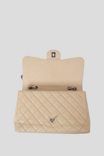 Load image into Gallery viewer, Beige SHW Caviar Jumbo Single Flap Bag by Chanel
