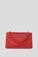 Load image into Gallery viewer, Coral SHW Jersey Medium Classic Double Flap Bag by Chanel
