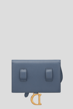 Load image into Gallery viewer, Dark Denim Blue Goatskin Saddle Nano Pouch by Dior
