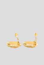 Load image into Gallery viewer, Gold Coco Statement Clip On Earrings by Chanel
