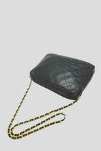 Load image into Gallery viewer, Black Lambskin Chain Shoulder Bag by Chanel
