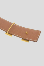 Load image into Gallery viewer, Gold H Belt Buckle and Reversible Leather Strap by Hermès
