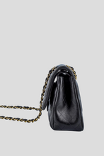 Load image into Gallery viewer, Black GHW Lambskin Jumbo Classic Double Flap Bag by Chanel
