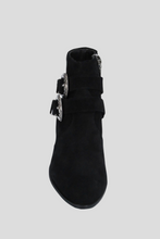 Load image into Gallery viewer, Black Suede Cowboy Ankle Boot Size 36.5 / UK 3.5 by Saint Laurent
