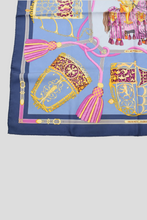 Load image into Gallery viewer, Blue Les Muserolles Silk Scarf by Hermès
