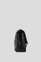 Load image into Gallery viewer, Black GHW Lambskin Medium Single Flap Bag by Chanel
