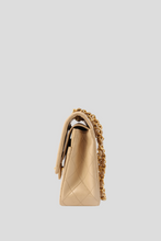 Load image into Gallery viewer, Beige GHW Lambskin Medium Classic Double Flap Bag by Chanel
