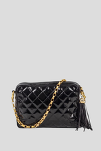 Load image into Gallery viewer, Black Patent Leather Chain Camera Shoulder Bag by Chanel
