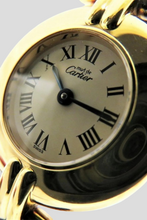 Load image into Gallery viewer, Burgundy Tank Must Colisée Yellow Gold Plated Watch by Cartier
