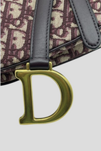 Load image into Gallery viewer, Burgundy Oblique Jacquard Saddle Bag by Dior
