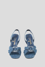 Load image into Gallery viewer, Blue Denim Slingback Sandal Size 35 / UK 2 by Chanel
