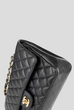 Load image into Gallery viewer, Black GHW Caviar Medium Classic Double Flap Bag by Chanel
