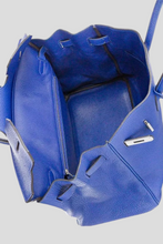 Load image into Gallery viewer, Bleu Electrique PHW Birkin 35 Clemence Leather Bag by Hermès
