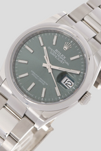 Load image into Gallery viewer, Datejust Mint Green Dial Stainless Steel Watch by Rolex
