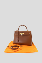 Load image into Gallery viewer, Fauve GHW Kelly Sellier 32 Box Calf Bag by Hermès
