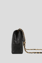 Load image into Gallery viewer, Black GHW Lambskin Jumbo Single Flap Bag by Chanel
