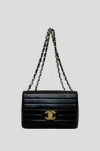 Load image into Gallery viewer, Black GHW Lambskin Jumbo Horizontal Single Flap Bag by Chanel
