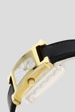 Load image into Gallery viewer, Black Yellow Gold Plated Steel Heure H Medium Watch by Hermès
