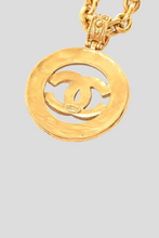 Load image into Gallery viewer, Gold Multicolor Gemstone Coco Medallion Pendant Statement Necklace by Chanel
