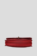 Load image into Gallery viewer, Dark Red GHW Lambskin Braided Edge Medium Single Flap Bag by Chanel
