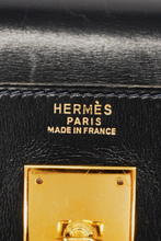 Load image into Gallery viewer, Black GHW Kelly Sellier 32 Box Calf Bag by Hermès
