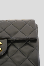 Load image into Gallery viewer, Black GHW Lambskin 17cm Mini Flap Bag by Chanel
