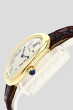 Load image into Gallery viewer, Brown 18K Yellow Gold Baignoire Watch by Cartier
