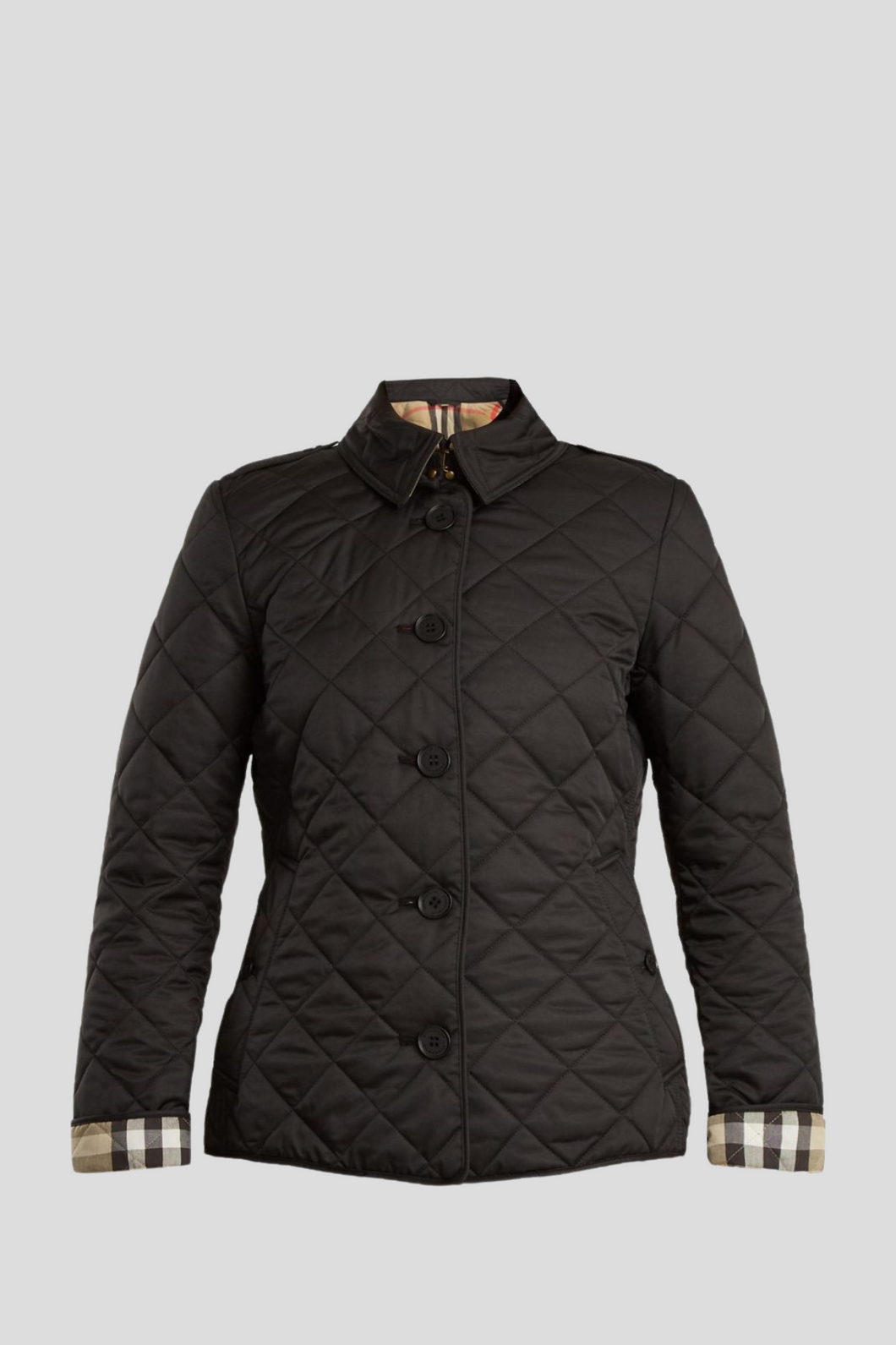 Black Diamond Quilted Thermoregulated Jacket by Burberry