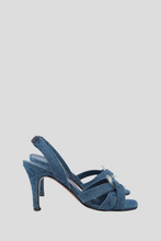 Load image into Gallery viewer, Blue Denim Slingback Sandal Size 35 / UK 2 by Chanel
