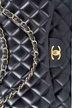 Load image into Gallery viewer, Black GHW Lambskin Jumbo Classic Double Flap Bag by Chanel
